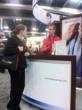 SG recruiter speaks with prospective physician at 2011 ACEP conference.